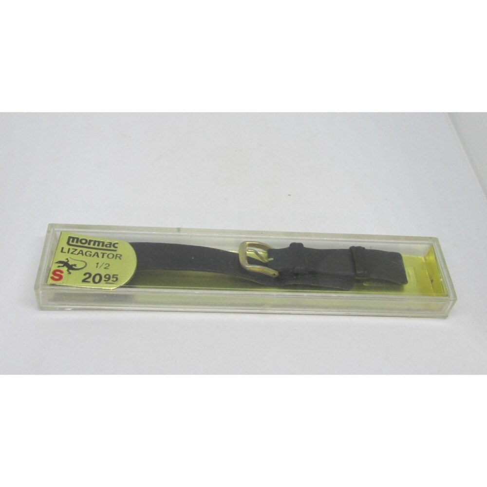 Mormac Black Watch Band Strap Lizagator 1/2" S Style 999/118 13mm